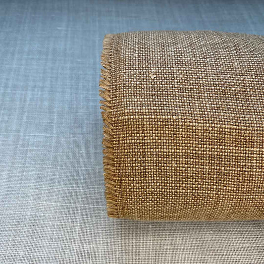 Pur lin blanchi marron bronze