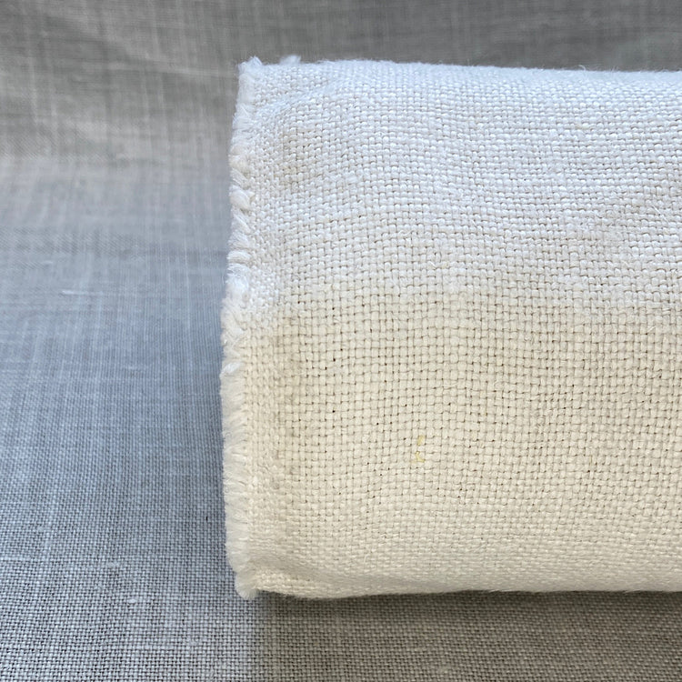 Pur lin lavé blanc crème neige